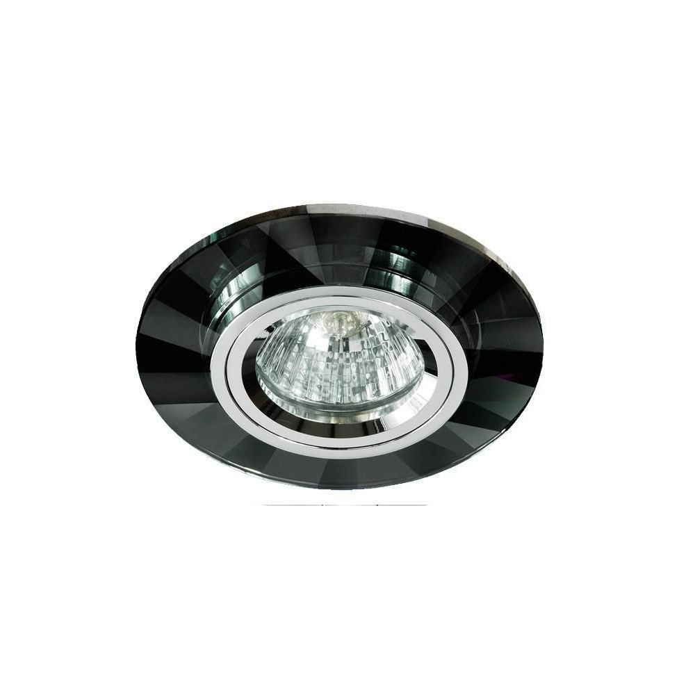 INCOLAMP 14006 EMPOTRABLE DE TECHO REDONDO CRISTAL NEGRO