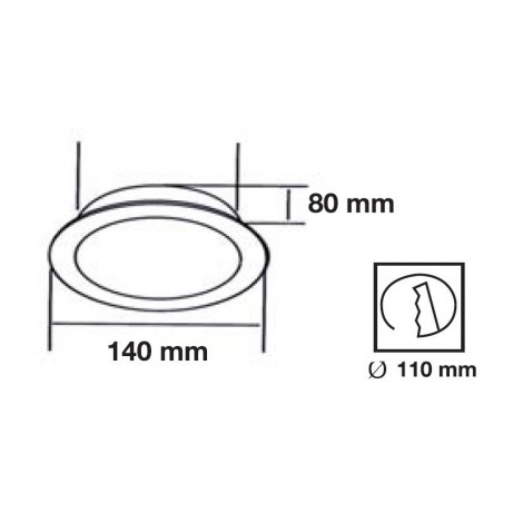 INCOLAMP DOWNLIGHT EMPOTRABLE LED COB 17W