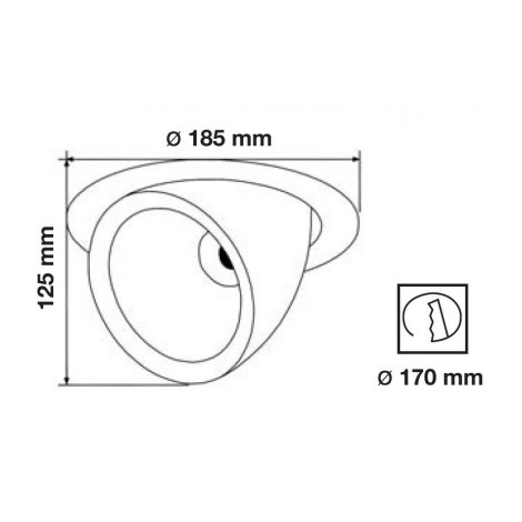 INCOLAMP DOWNLIGHT EMPOTRABLE BLANCO LED COB 30W