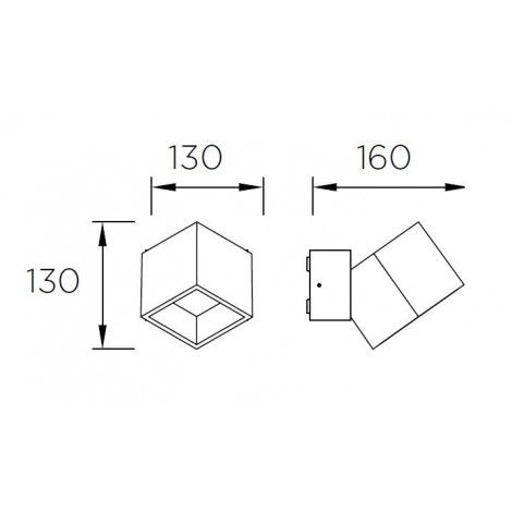 LEDSC4 CUBUS Aplique orientable