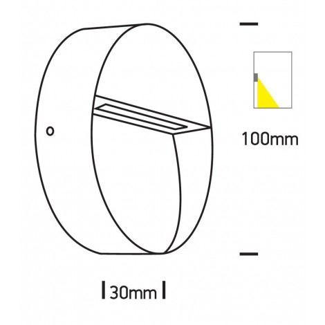 ONE LIGHT Aplique antracita LED Ø100