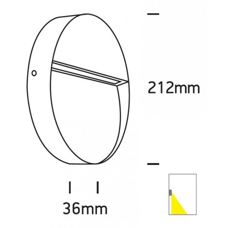 ONE LIGHT Aplique blanco LED Ø212