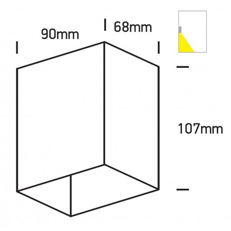 ONE LIGHT Aplique blanco LED 3W