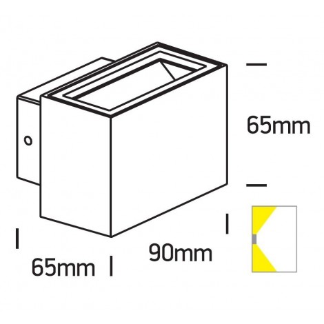 ONE LIGHT Aplique blanco LED 2x3W