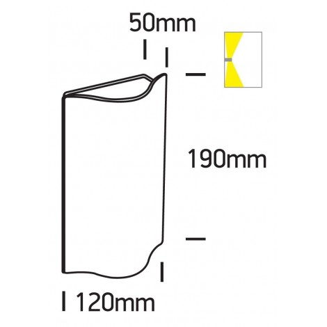 ONE LIGHT Aplique Teja Blanco 2L