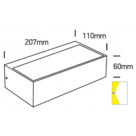 ONE LIGHT Aplique antracita LED 2x4,5W