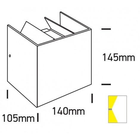 ONE LIGHT Aplique antracita LED ajustable 2x3W