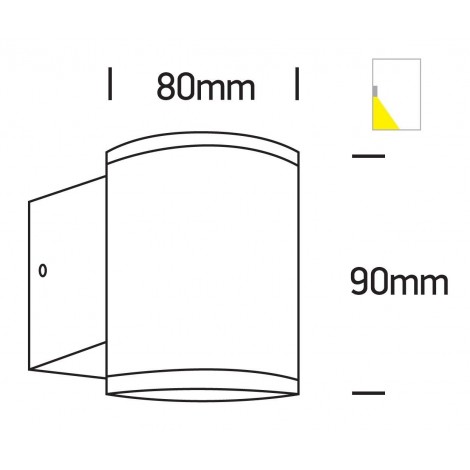 ONE LIGHT Aplique blanco GU10 Ø80