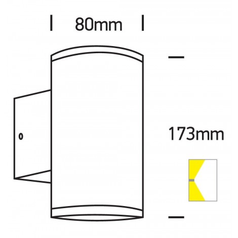 ONE LIGHT Aplique blanco 2xGU10 Ø80