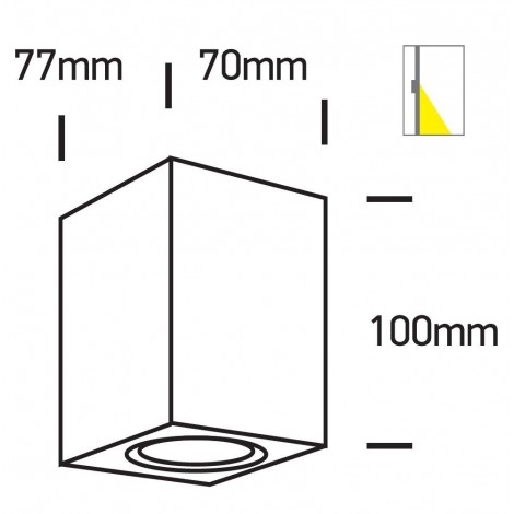 ONE LIGHT Aplique Antracita GU10 H100