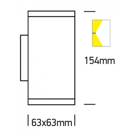 ONE LIGHT Aplique gris 2xGU10