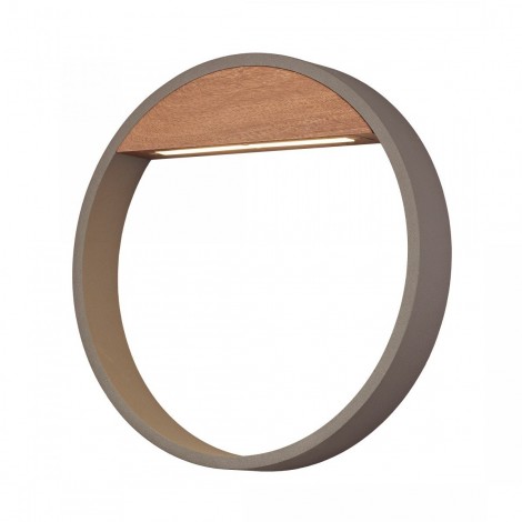 MANTRA CYCLE LED Lámpara aplique gris/madera Ø32