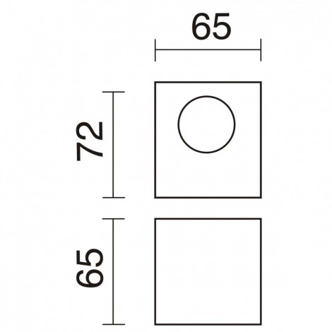 EXO LIGHTING BRICK DOWN Aplique Aluminio 3W