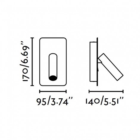 FARO SUAU Aplique Lector Blanco