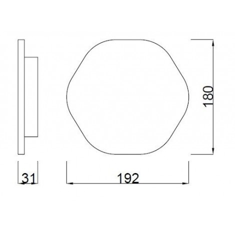 MANTRA BORA BORA aplique plateado led 12W