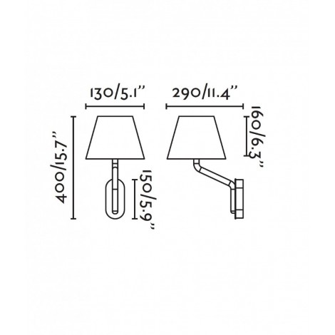 FARO ETERNA Estructura aplique cromo