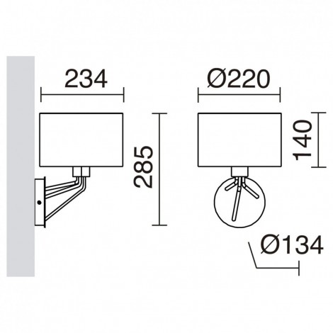 EXO LIGHTING DIAGONAL Aplique blanco