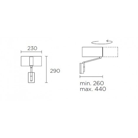 LEDSC4 TWIST Aplique níquel satinado