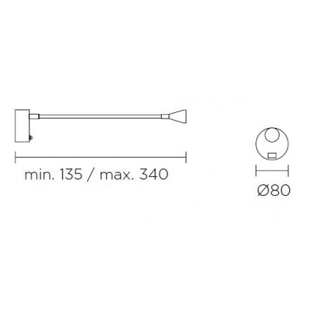 LEDSC4 BOOK Aplique de Lectura LED Cromo