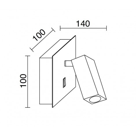 EXO LIGHTING SPOT Aplique de lectura aluminio