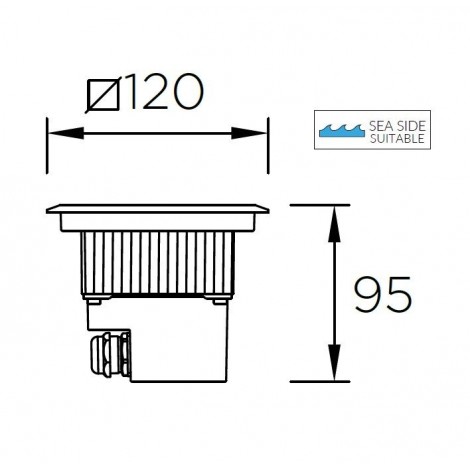 LEDSC4 Gea Compact Uplight Square