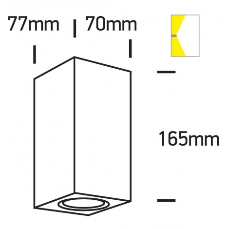 ONE LIGHT Aplique Antracita 2L GU10 H165