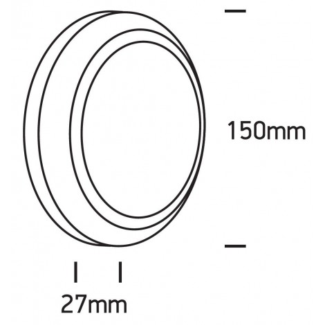 ONE LIGHT Aplique antracita LED 3,5W Ø150