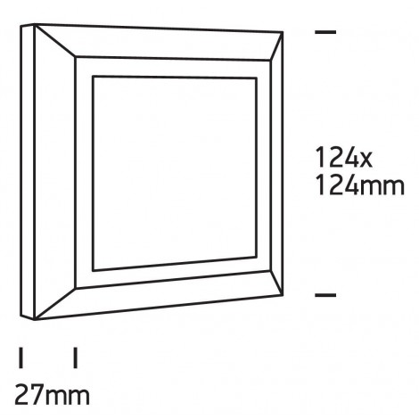 ONE LIGHT Aplique cuadrado antracita LED 3,5W