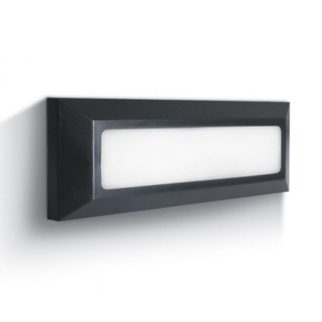 ONE LIGHT Aplique rectangular antracita LED 3,5W