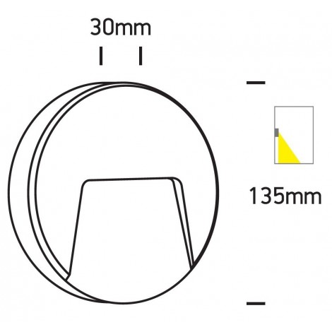 ONE LIGHT Aplique antracita LED Ø135