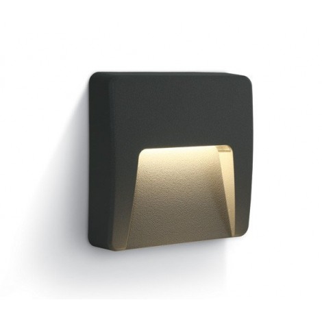 ONE LIGHT Aplique antracita LED 120x120