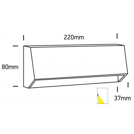 ONE LIGHT Aplique antracita LED 4W