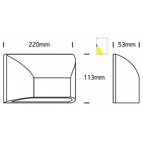 ONE LIGHT Aplique antracita LED 6W