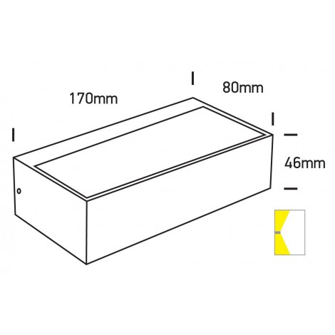 ONE LIGHT Aplique antracita LED 7W