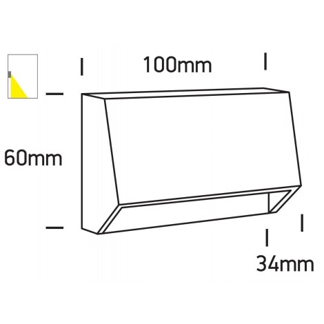 ONE LIGHT Aplique blanco LED 1,5W