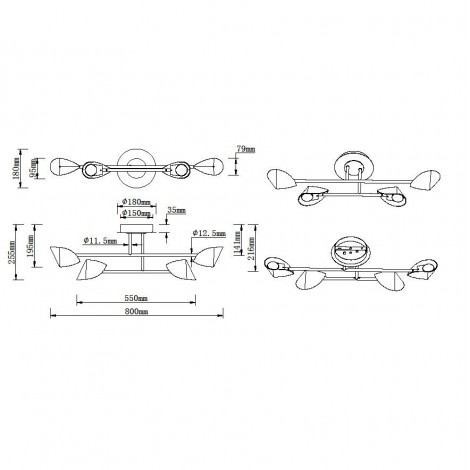 MANTRA CAPUCCINA LED Plafón Blanco 30W