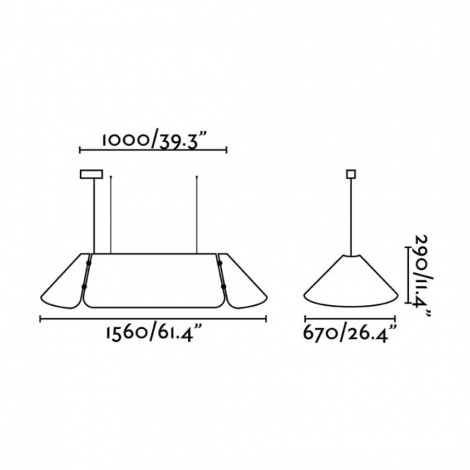 FARO FONOVIA 1560 Colgante Gris 3000K