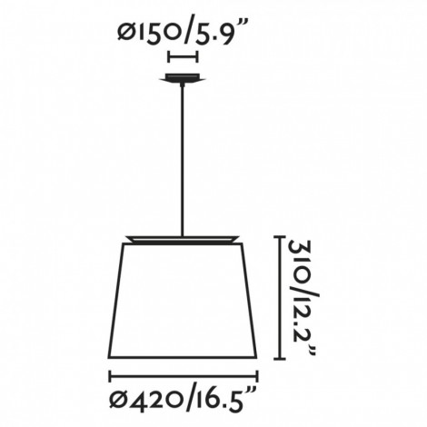 FARO SAVOY Colgante Negro