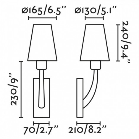 FARO REM Lámpara aplique níquel mate/beige