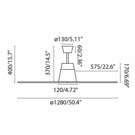 FARO TYPHOON M DC LED Ventilador de techo blanco