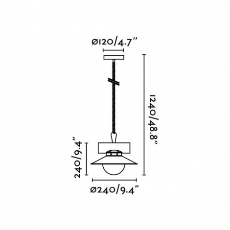 FARO NUDOS COLGANTE 1L MARRON ÓXIDO