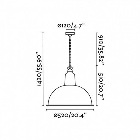 FARO LOU COLGANTE NEGRO