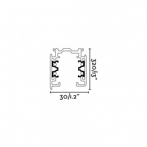 FARO KIT CARRIL GRIS PARA PROYECTOR 2m