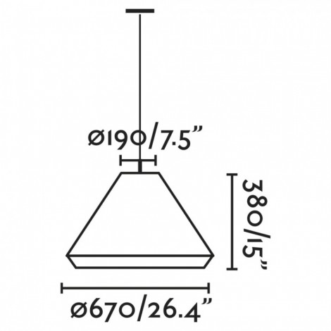 FARO SAIGON Out T70 Cone Cap Colgante Gris/Marrón