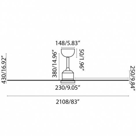 FARO CIES XL DC LED Ventilador blanco