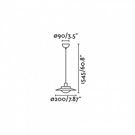 FARO SIDE 200 Lámpara colgante negro y oro G9