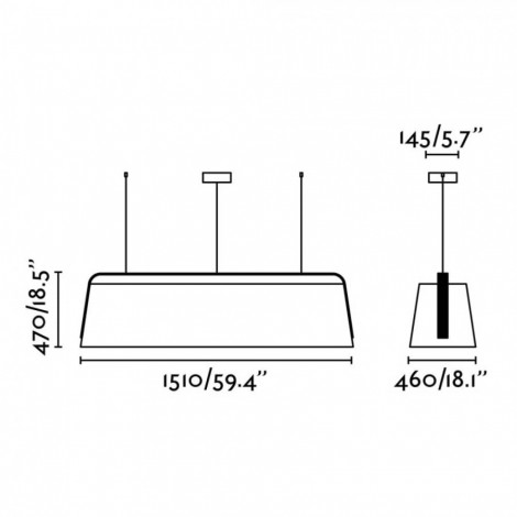 FARO STOOD 5L Colgante Madera