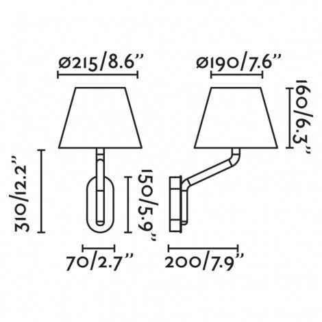 FARO ETERNA Aplique lectura derecho cromo-beige