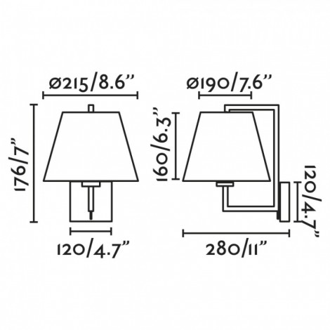 FARO FRAME Lámpara aplique oro viejo mate/beige