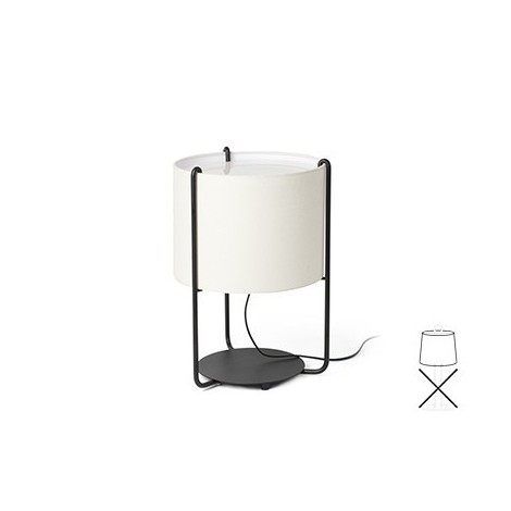 FARO DRUM Pantalla sobremesa beige